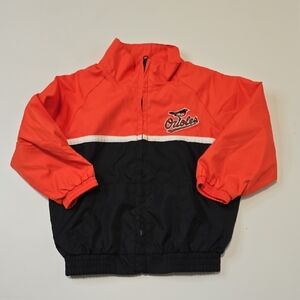 Majestic Kids Orioles Red and Black Windbreaker